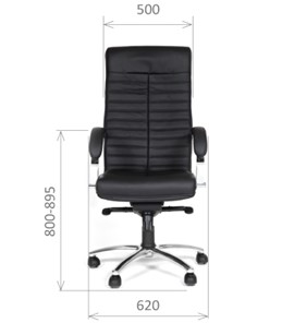 Кресло компьютерное CHAIRMAN 480 Экокожа премиум черная в Радужном - предосмотр 1